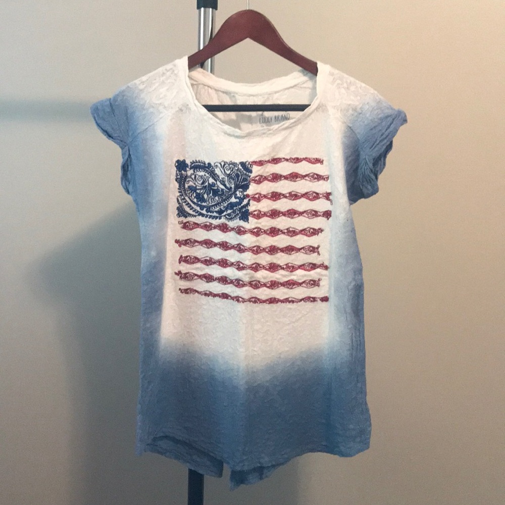 Lucky Brand American Flag Tee